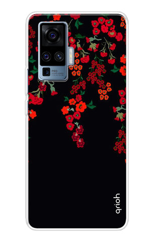 Floral Deco Soft Cover For Vivo X50 Pro
