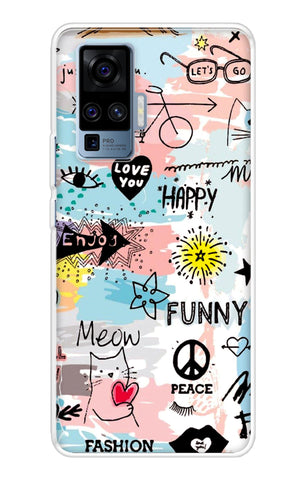 Happy Doodle Soft Cover for Vivo X50 Pro