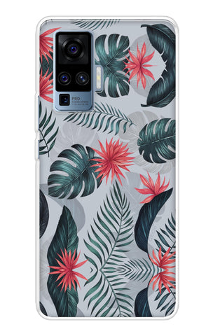Retro Floral Leaf Soft Cover for Vivo X50 Pro