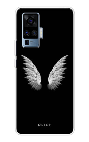 White Angel Wings Soft Cover for Vivo X50 Pro