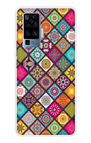 Multicolor Mandala Soft Cover for Vivo X50 Pro