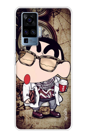 Nerdy Shinchan Soft Cover for Vivo X50 Pro