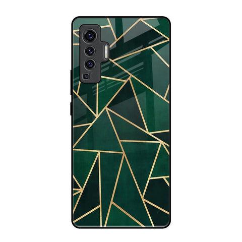 Abstract Green Glossy Case For Vivo X50
