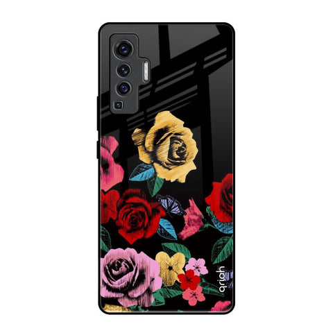 Floral Decorative Glossy Case For Vivo X50