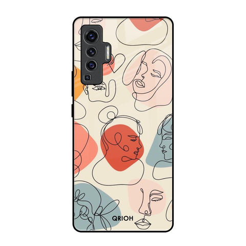 Abstract Faces Glossy Case for Vivo X50