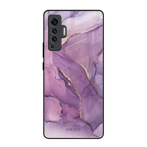 Purple Gold Marble Glossy Case for Vivo X50