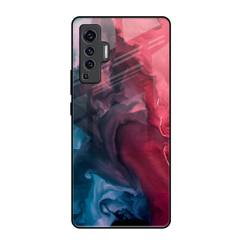 Blue & Red Smoke Glossy Case for Vivo X50