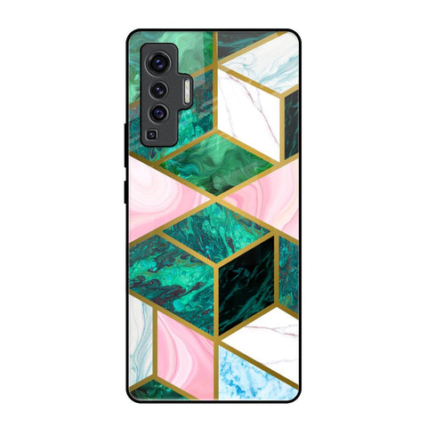 Seamless Green Marble Glossy Case for Vivo X50