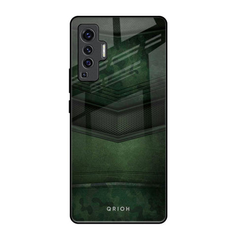 Green Leather Glossy Case for Vivo X50