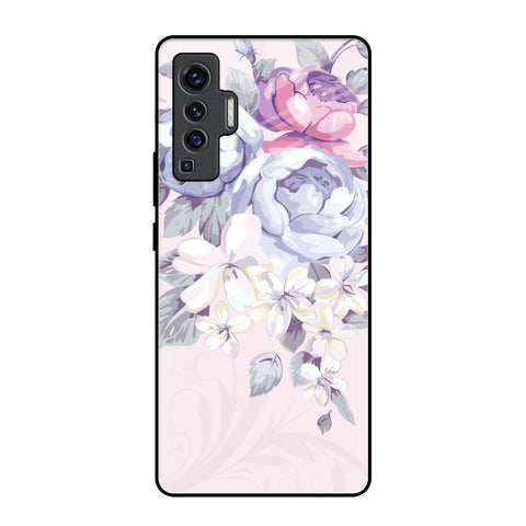 Elegant Floral Glossy Case for Vivo X50