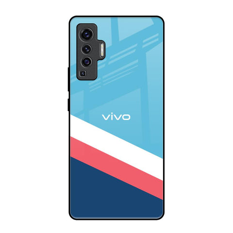 Pink & White Stripes Glossy Case For Vivo X50