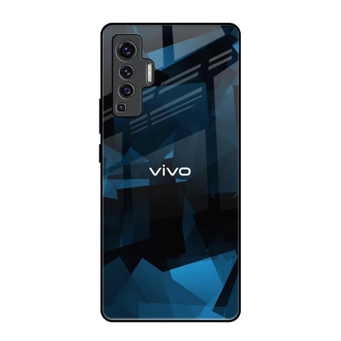 Polygonal Blue Box Glossy Case For Vivo X50