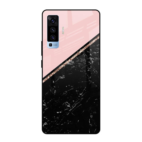 Marble Texture Pink Glossy Case For Vivo X50