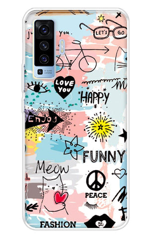 Happy Doodle Soft Cover for Vivo X50