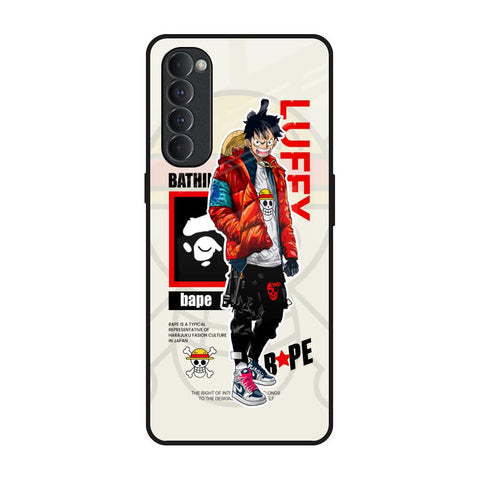 Bape Luffy Glossy Case for Oppo Reno4 Pro