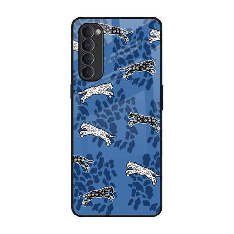 Blue Cheetah Glossy Case for Oppo Reno4 Pro
