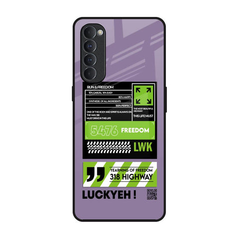 Run & Freedom Glossy Case for Oppo Reno4 Pro