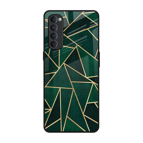 Abstract Green Glossy Case For Oppo Reno4 Pro