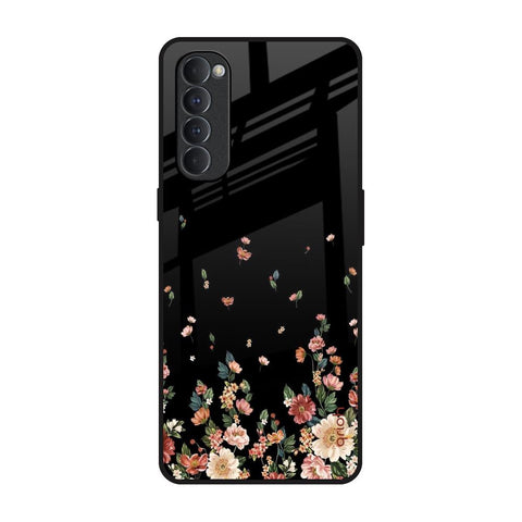 Floating Floral Print Glossy Case for Oppo Reno4 Pro