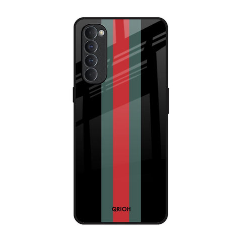 Vertical Stripes Glossy Case for Oppo Reno4 Pro