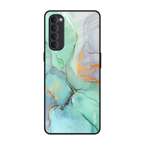 Green Marble Glossy Case for Oppo Reno4 Pro
