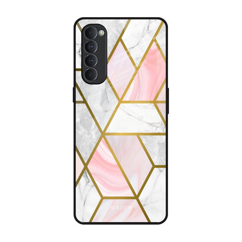 Geometrical Marble Glossy Case for Oppo Reno4 Pro