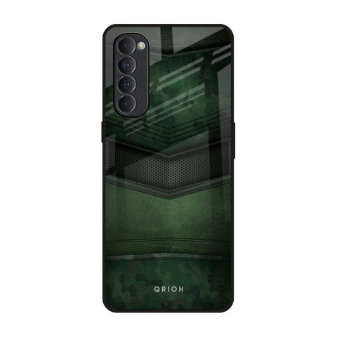 Green Leather Glossy Case for Oppo Reno4 Pro