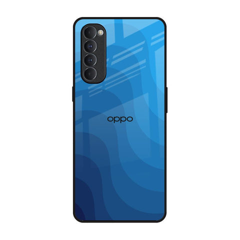 Blue Wave Abstract Glossy Case for Oppo Reno4 Pro