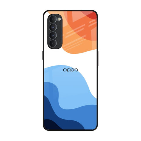 Wavy Color Pattern Glossy Case for Oppo Reno4 Pro