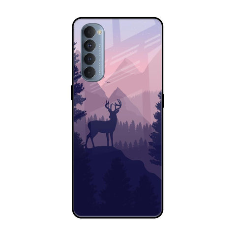 Deer In Night Glossy Case For Oppo Reno4 Pro