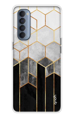 Hexagonal Pattern Soft Cover for Oppo Reno4 Pro