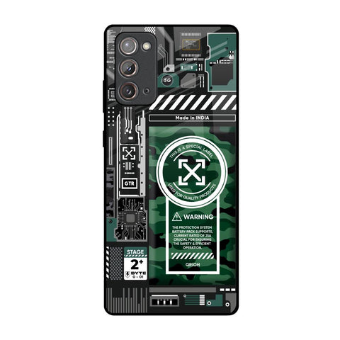 Green Camo Circuit Glossy Case for Samsung Galaxy Note 20