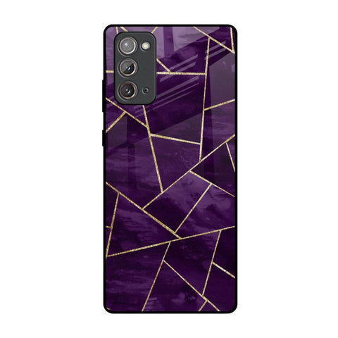 Geometric Purple Glossy Case For Samsung Galaxy Note 20