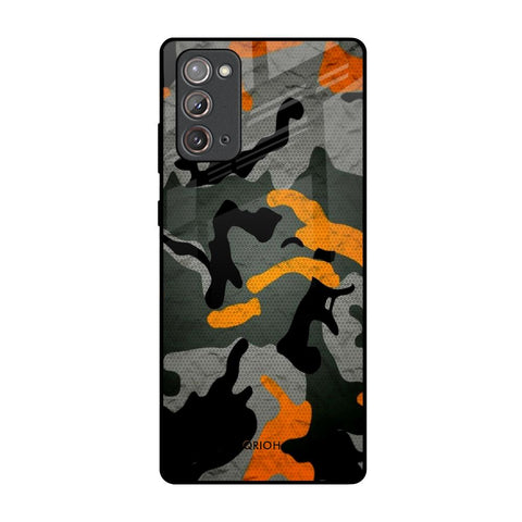 Camouflage Orange Glossy Case For Samsung Galaxy Note 20