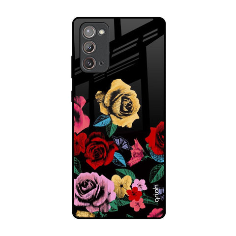 Floral Decorative Glossy Case For Samsung Galaxy Note 20
