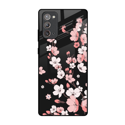 Black Cherry Blossom Glossy Case for Samsung Galaxy Note 20