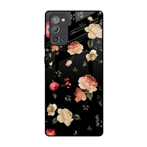 Black Spring Floral Glossy Case for Samsung Galaxy Note 20
