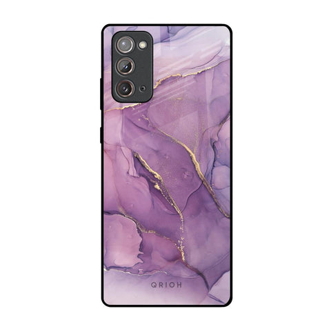 Purple Gold Marble Glossy Case for Samsung Galaxy Note 20