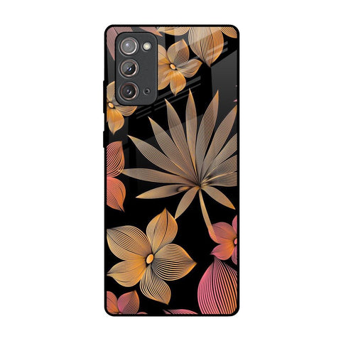 Lines Pattern Flowers Glossy Case for Samsung Galaxy Note 20