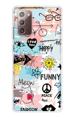 Happy Doodle Soft Cover for Samsung Galaxy Note 20