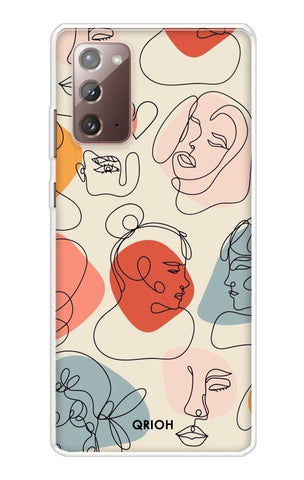 Abstract Faces Soft Cover for Samsung Galaxy Note 20