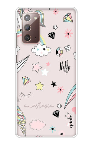 Unicorn Doodle Soft Cover For Samsung Galaxy Note 20