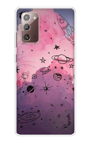 Space Doodles Art Soft Cover For Samsung Galaxy Note 20