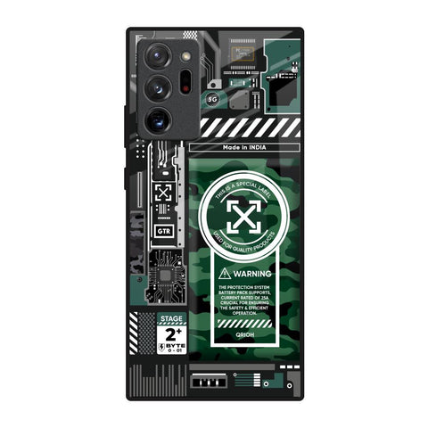 Green Camo Circuit Glossy Case for Samsung Galaxy Note 20 Ultra