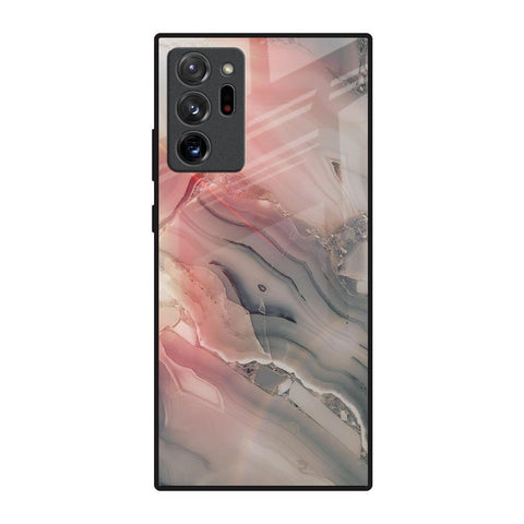 Pink And Grey Marble Glossy Case For Samsung Galaxy Note 20 Ultra