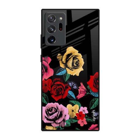 Floral Decorative Glossy Case For Samsung Galaxy Note 20 Ultra