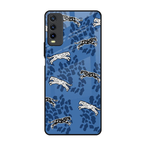 Blue Cheetah Glossy Case for Vivo Y20