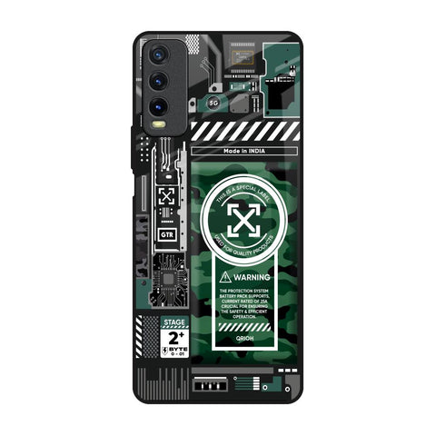 Green Camo Circuit Glossy Case for Vivo Y20