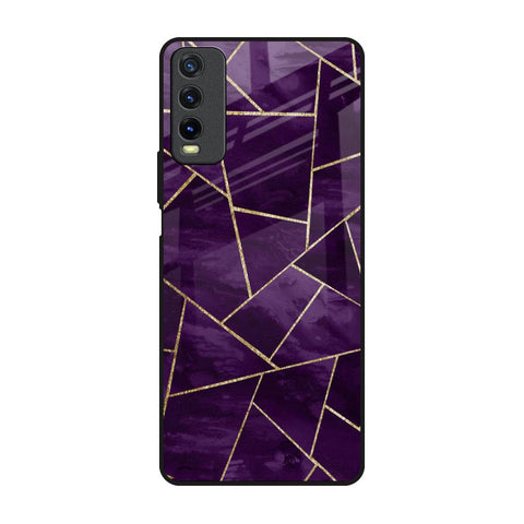Geometric Purple Glossy Case For Vivo Y20