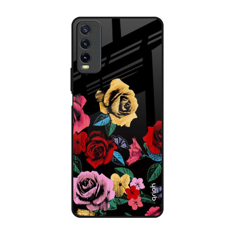Floral Decorative Glossy Case For Vivo Y20